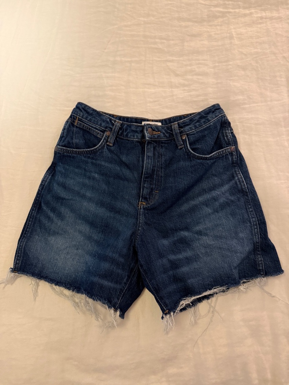 Wrangler Dark Blue Denim Cutoff Shorts